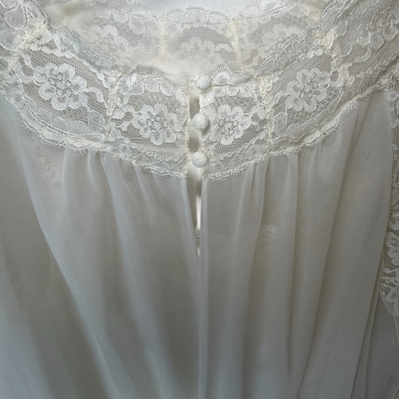 Vanity Fair Retro 60s Peignoir Two Piece Romantic Lace Nightgown & Robe Set S/M - Picture 11 of 15